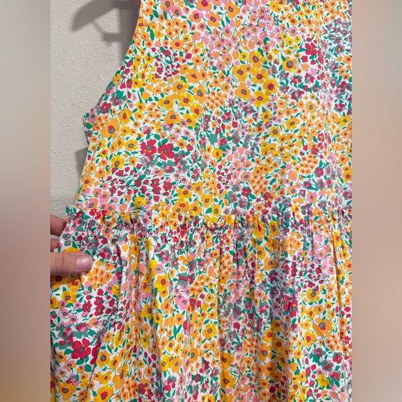 J.Crew Factory Reimagined mixed-floral cotton sleeveless tiered midi dress - Picture 2 of 7